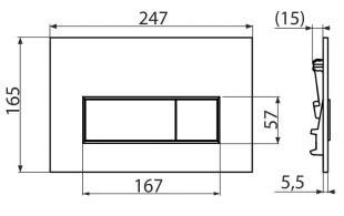 Панель смыва для инсталляции Alcaplast хром глянец (М571)